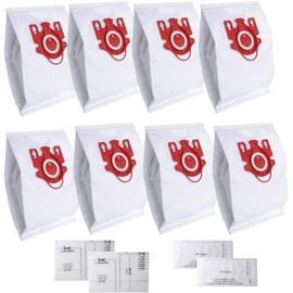8 Pack Compatible with Miele Vacuum Cleaner Dust Pack 3D Dust Bag Set Compatible with Miele HyClean 3D F/J/M Compact C2 C1 Complete C1 S4 S6 S255 S300 S500 S4000 S5000 S6000 S6000