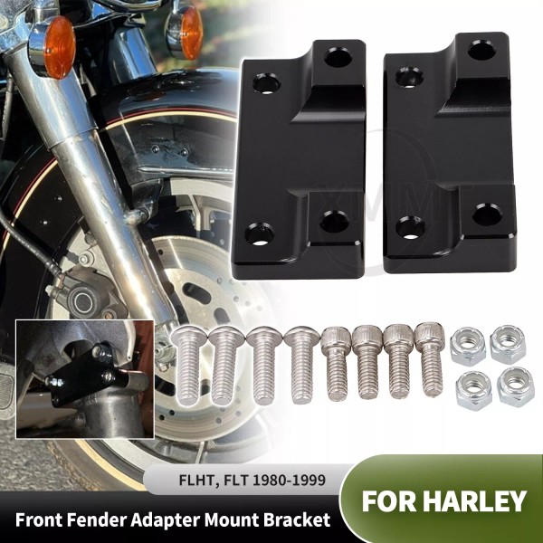 Unbranded Black 16" Front Fender Adapter Mount Bracket Kit For