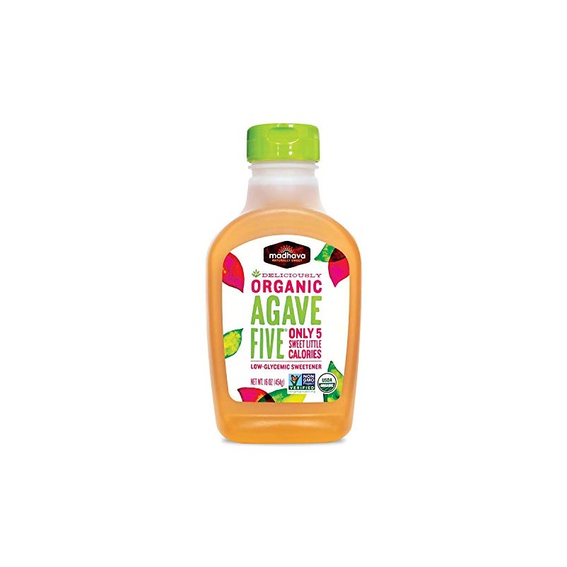 Madhava edulcorante orgánico Agave Five, 16 oz (Paquete de 3)