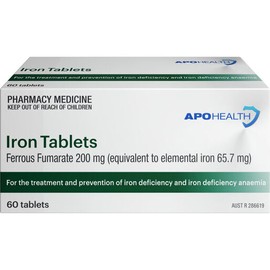 ApoHealth Iron 200mg 60 Tablets