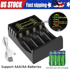 Unbranded Intelligent Battery Charger 4 Slot For AA AAA NI-CD NI-MH Rechargeable Batteries