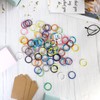 QUMENEY 200 Pcs Metal Binder Rings Colourful Index Card Rings