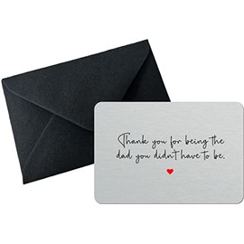 Thank You For Being The Dad You Didn't Have To Be Sentimental Stepdad Metal Wallet Card