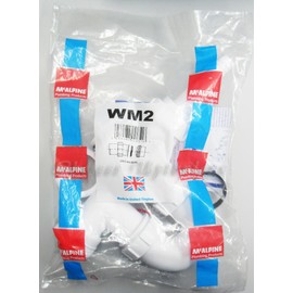 McAlpine WM2 Sink Trap with Horizontal Nozzle, White