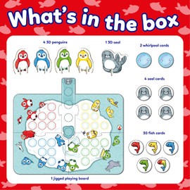 Orchard Toys Hungry Little Penguins Game, Fun penguin game, two ways to play, colour and memory game, kids age 3+, birthday gift