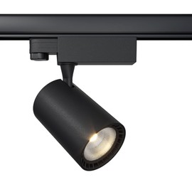 Maytoni Modern Spotlight for Three-Phase Track System Trinity Vuoro LED Including Black Aluminium and Plastic 10 W for Kitchen, Bedroom, Living Room