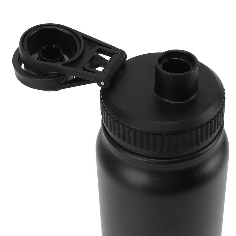 Stainless Steel Water Bottle Leak Proof Black Lightweight Insulated Water