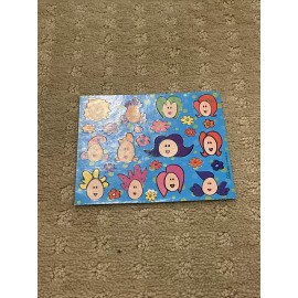 2 Grrrls— Girls With Weird Hair Flowers— Blue Background