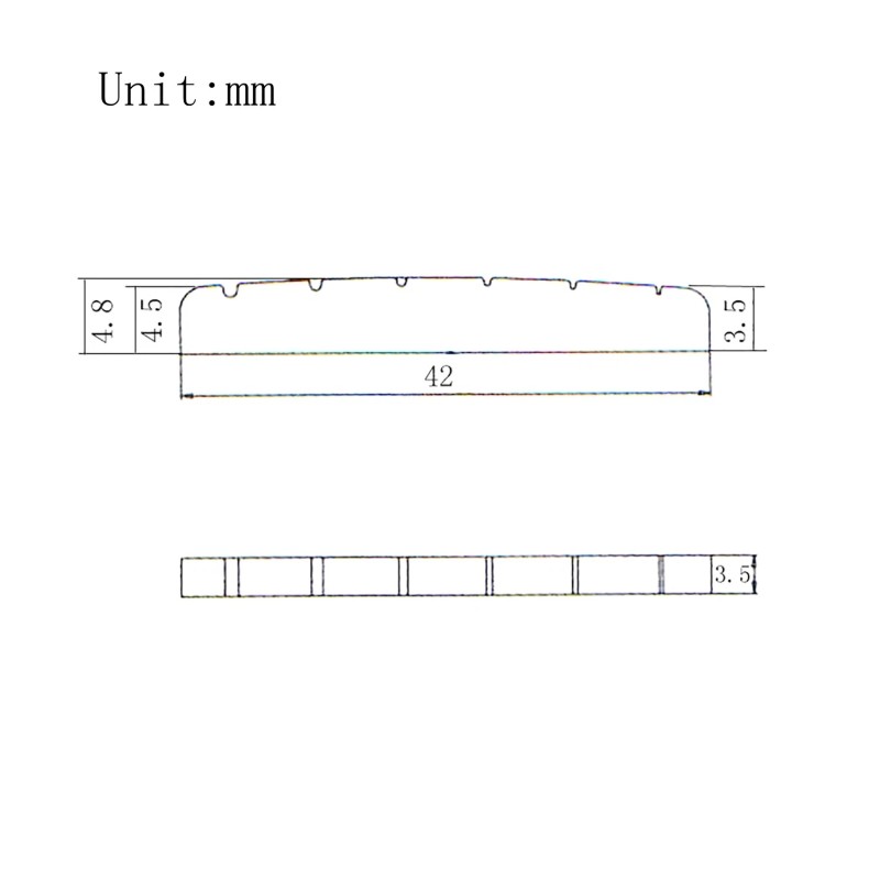 Unbranded 1x 6-String 42mm Brass Electric Nut Slotted Nut for