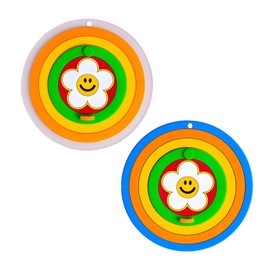 2 Pack Silicone Drain Cover Hair Catcher–Shower Bathtub Drain Cover,Bath Tub Stopper Plug, Odor-Blocking & Hair-Catching Design