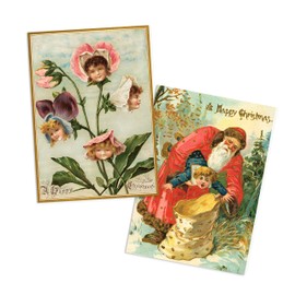 Victorian Postcards Set of 10 - Christmas Cards Pack Weird Funny Cute Unique