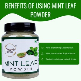 Flavour Drum Mint Leaf Powder 5.3 oz (150 g) – Refreshing & Aromatic Powder for Cooking & Herbal Teas