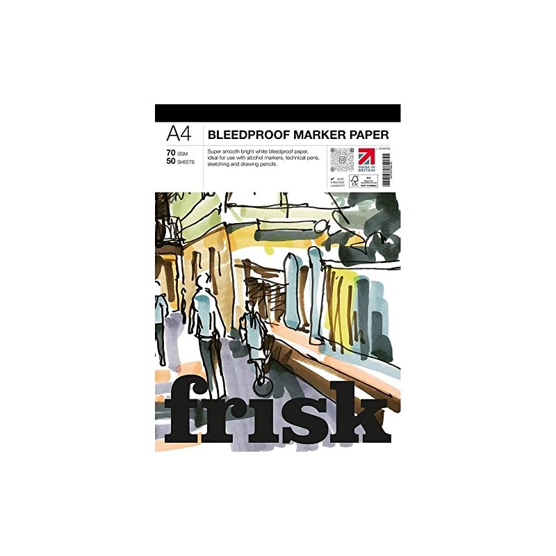 Frisk Bleedproof Marker Paper Pad A4 70gsm