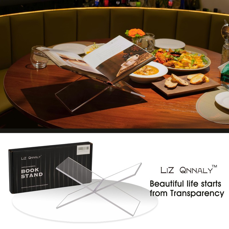 Large Clear Acrylic Book Stand - Perfect for Displaying Open