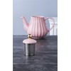 Jusalpha Pink Porcelain Teapot with Removable Stainless Steel Infuser, Blooming