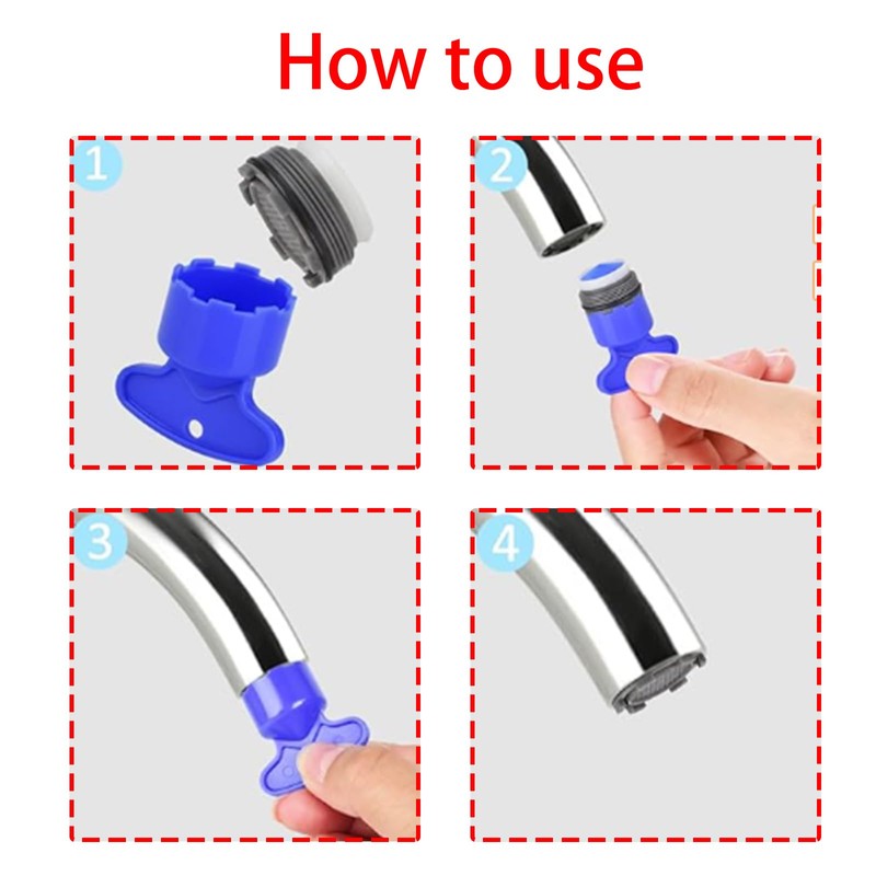 Lilaly 10 Pcs Aerator Key, Faucet Aerator Removal Tool, Aerator