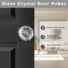 NIZADO 2 Pcs Crystal Privacy Door Knobs Interior, Satin Nickel