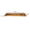 EcoDecors Eleganto 30" Live Edge Solid Teak Bath Caddy Tray