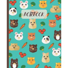 Notebook: Cute Gerbils Face Cartoon (Volume 4) - Lined Notebook, Diary, Track, Log & Journal - Gift for Boys Girls Teens Men Women (8"x10" 120 Pages)