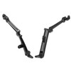 HIYOYO Black Adjustable Frame Mounted Highway Peg Mounts with Extended