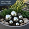 MIJOMA Set di 7 palline decorative da giardino in acciaio