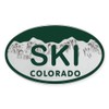 CafePress Ski Colo License Plate Oval Car Bumper Sticker