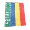 4 Column Hanging Pocket Chart for Classroom Heavy Duty Clear