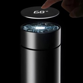 Termo Digital Inteligente De Acero Inoxidable 500ml Negro