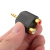 CERRXIAN LEMENG (2-Pack of) Gold Plated 3.5mm Stereo to 2-RCA