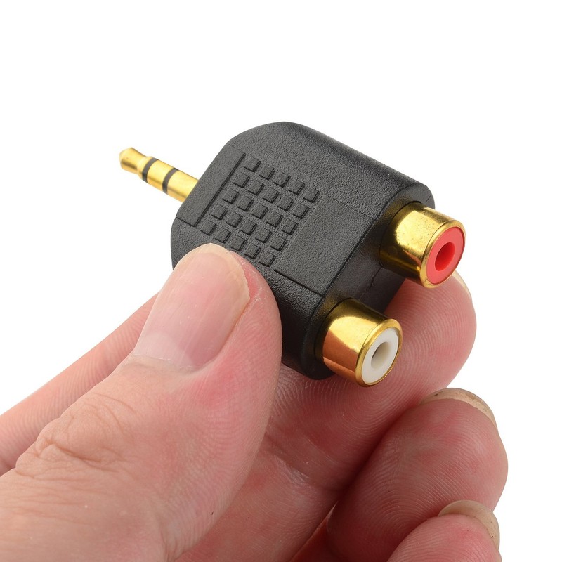 CERRXIAN LEMENG (2-Pack of) Gold Plated 3.5mm Stereo to 2-RCA