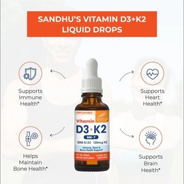 【Sandhus】Vitamin D3K2 liquid drops Healthcare Supplement Edible Fitness