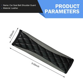 Ferianl Car Seat Belt Covers, Soft Leather Seatbelt Shoulder Strap Covers, Safety Seatbelt Comfort Driving Cushion Protect Your Neck and Shoulder Compatible with Car, Truck, SUV (Gray)