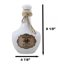 Ceramic Magic Voodoo Apothecary Cursed Skull Witch Poison Prop Potion Bottle