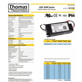 Hubbell (case  of 4) Hubbell Thomas Research Project LED Driver LED20W-48-C0350-D