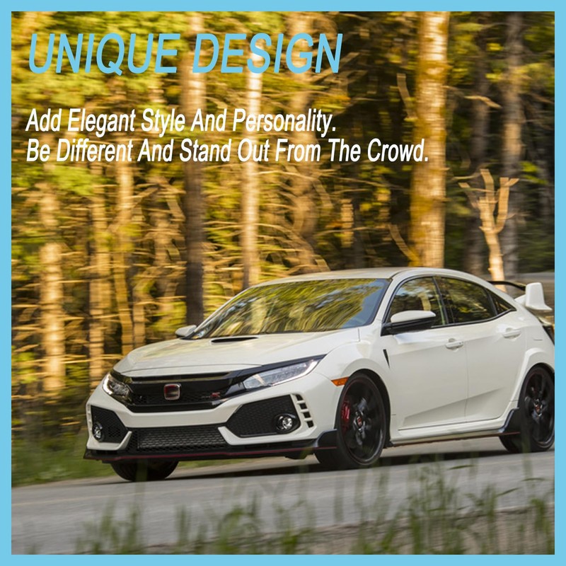 CABOHON Front Bumper Upper Grille For 2016-2018 Honda Civic Glossy