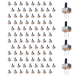JIQI Micro Slide Switch 3-pin 2-Position Left-Right Toggle SPDT Switch with a Button Height of 5mm NO/NC Suitable for Panel mounting - 100 PCS