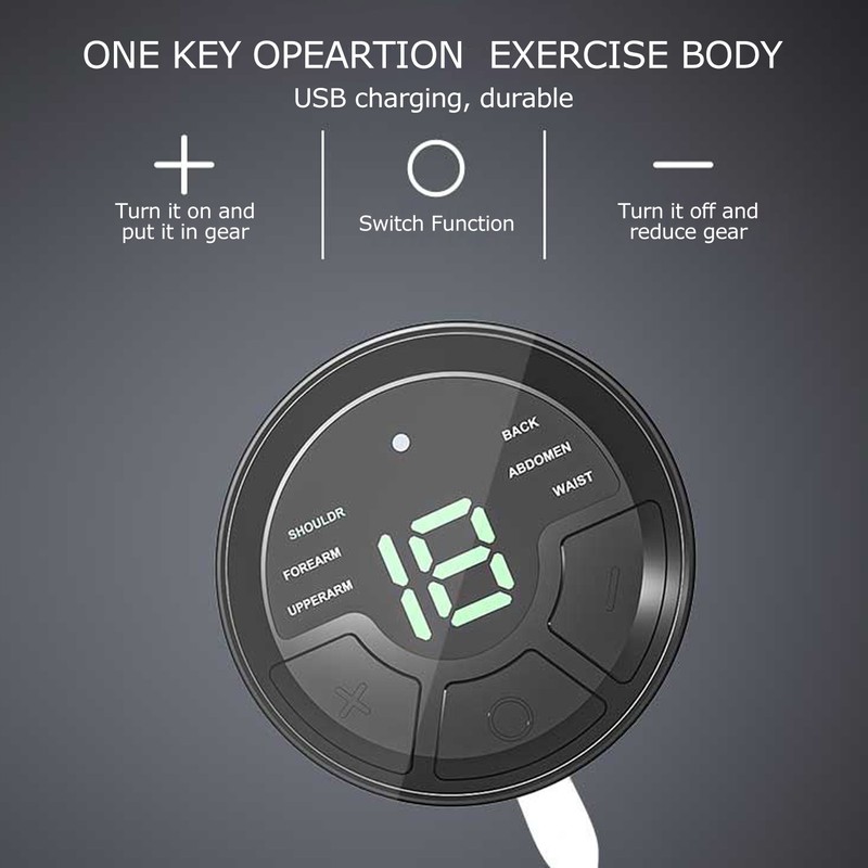 EMS Wireless Muscle Stimulator Unisex Abdominal Toner for Abdomen Back