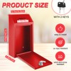 Yaocom Metal Donation Cash Box Collection Safe Suggestion Box with