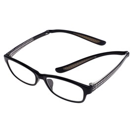 首掛け老眼鏡 lente(レンテ)リーディンググラス 折りたたみ式 ブラックBK +3.00 LT-5213-1_+3.0