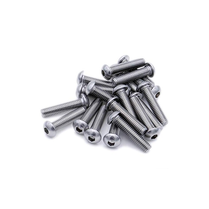 M2.5 (2.5mm x 20mm) Hex Socket Button Machine Screw (Bolt)