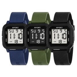 뉴 스퀘어 전자 남자 여성 디지털 학생 손목 시계 (WFJBIWO) New Square Electronic Men's Women's Digital Student Wrist Watch (WFJBIWO)