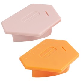 Anrbb 2 Stück Magnetische Nahtführung für Nähmaschinen, Magnetischer Nahtführer mit Skala, Nähzubehör für Nähmaschine, Magnetische Nahtführung für Präzises Nähen（Orange + Pink）