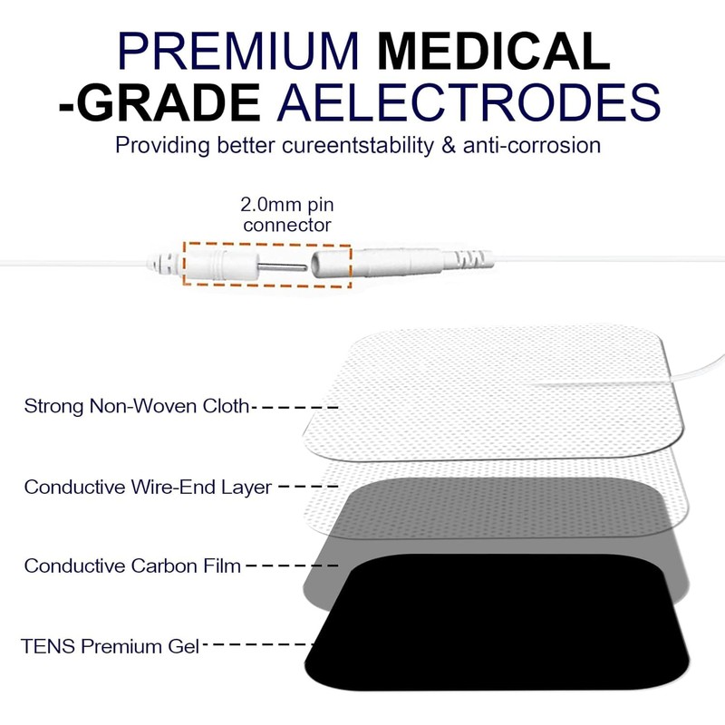 12Pcs Tens Machine Pads Set - Premium Tens Pads Replacement