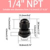 ZCLGOOD 10PCS 1/4" NPT Black Cable Glands, IP68 Waterproof Nylon