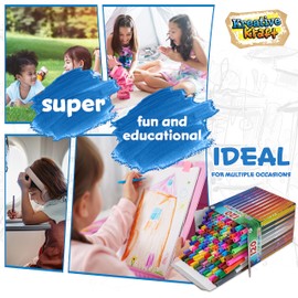 KreativeKraft KreativeKraft Colouring Pens Set of 120 Felt Tip Pens - Colouring Pens for Kids, Teens and Adults - 30 Colours - Art Supplies, School Supplies - Markers for Kids Age 3+