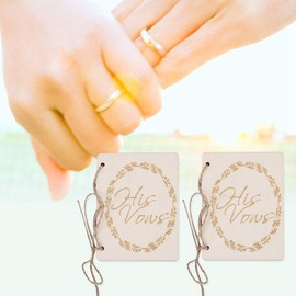 Wedding Vow Books His and Her Vow Book 2pcs Wedding Ceremony Party Vow Booklets Oath Book Props Decoration Accessory(1)