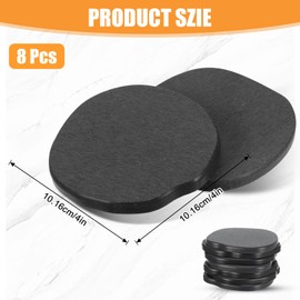 8 Pcs Diatomaceous Earth Coasters, Cool Absorbent Quick-Dry Drink Coasters for Desks, Cute Modern Stone Design with Stylish Aesthetic (Dark Gray)