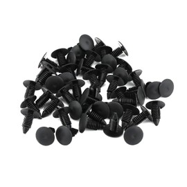 Rivet Fastener Plastic Rivet Fastener 50 Pieces Car Bumper Plastic Rivet Fastener Holder Trim Push Pin Clip Black