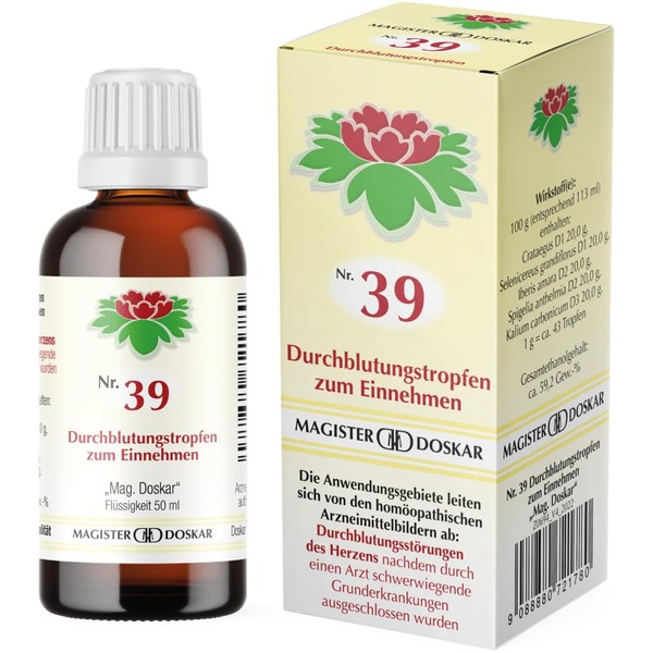 MAGISTER DOSKAR Tropfen Nr. 39 - Homöopathische Durchblutungstropfen, 50 ml