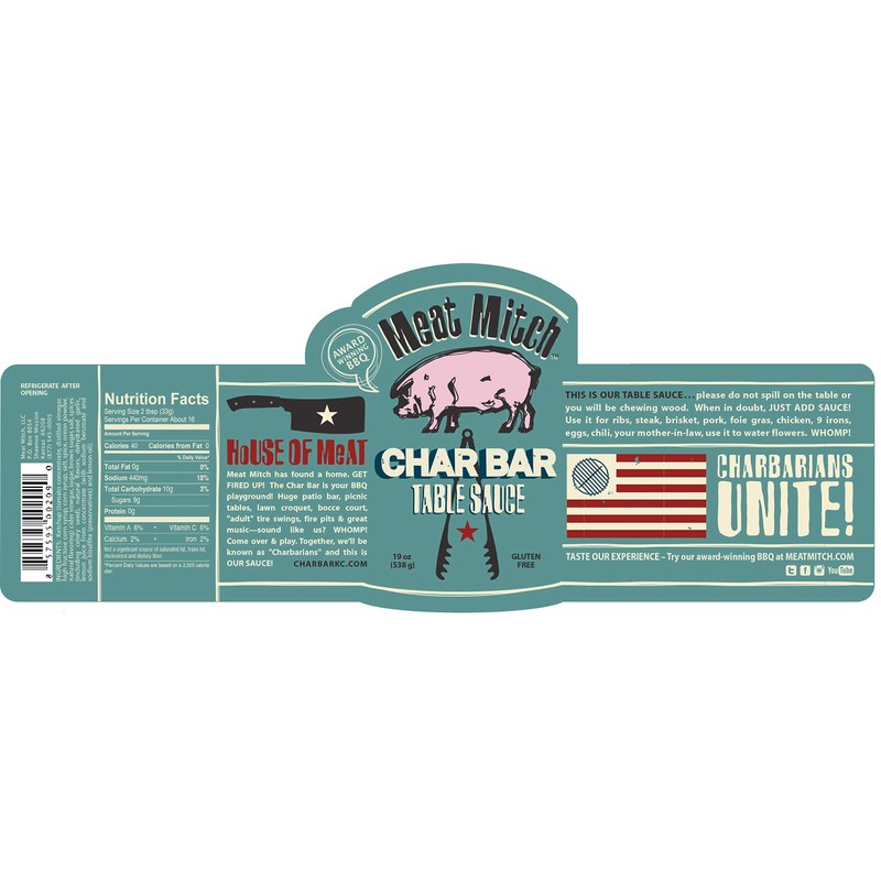 Meat Mitch Char Bar Table Sauce, 19.0 Ounce